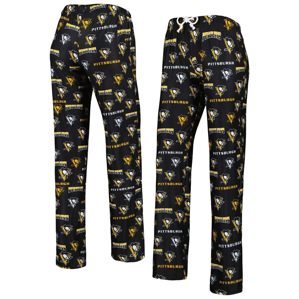 Flash Sale β Women's Concepts Sport Black Pittsburgh Penguins Breakthrough Allover Logo Sleep Pants π - Image 2