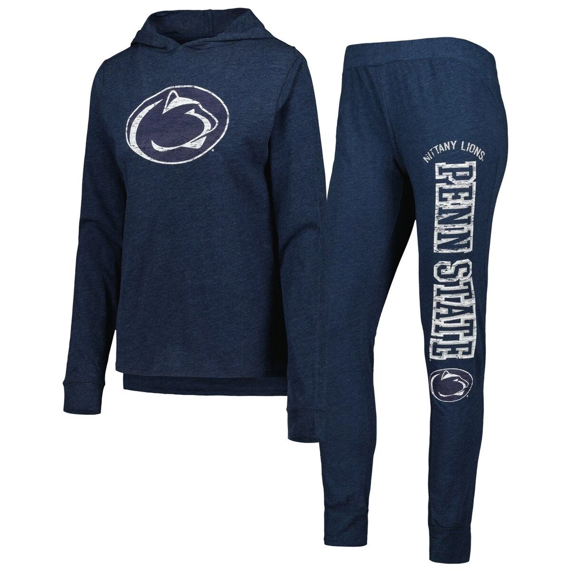 Best reviews of π― Women's Concepts Sport Heathered Navy Penn State Nittany Lions Long Sleeve Hoodie T-Shirt & Pants Sleep Set π€© - Image 2