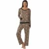 Cheap 💯 Rene Rofe Comfy Cozy Pajama Set, Tan Animal 🌟