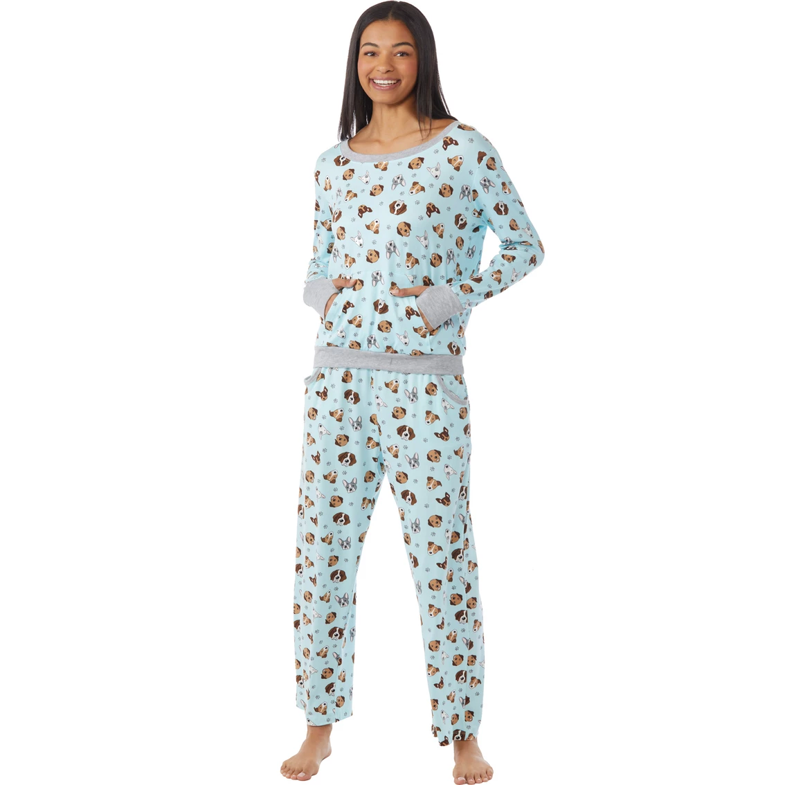 Cheap π― Rene Rofe Comfy Cozy Pajama Set, Tan Animal π - Image 4