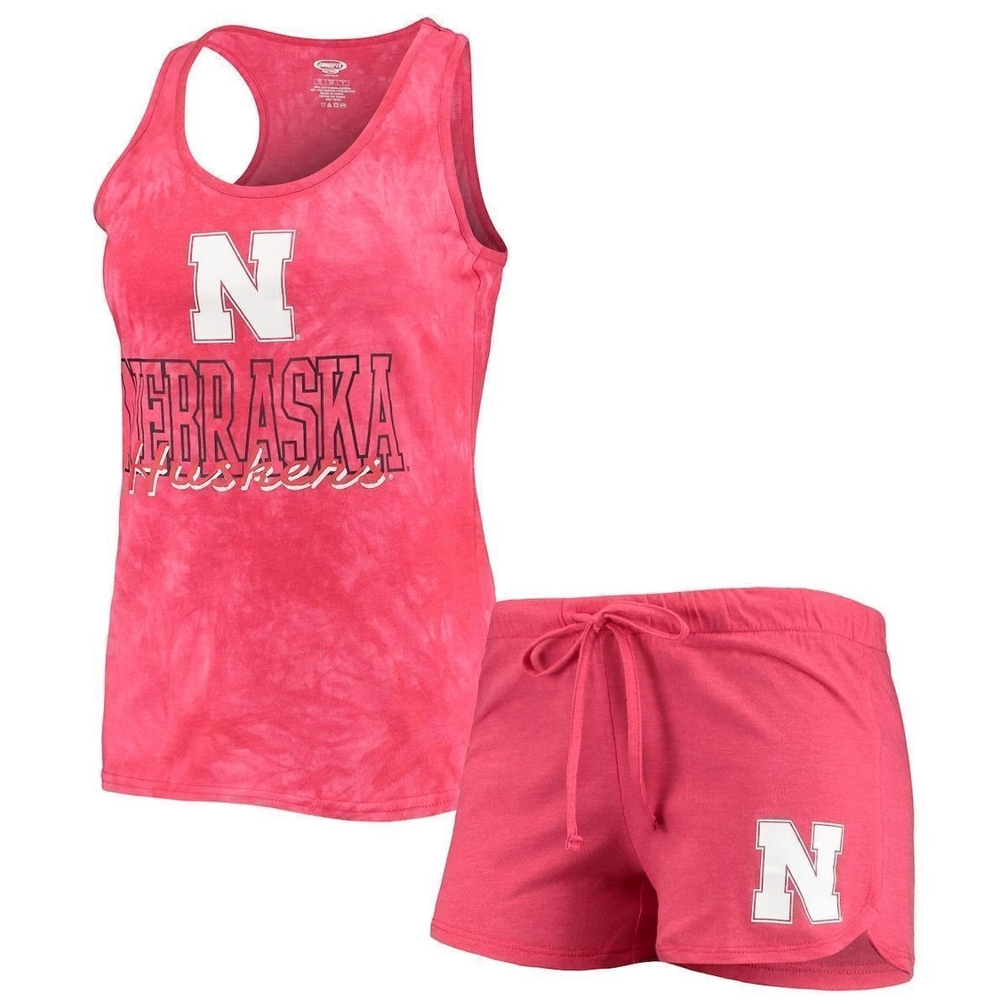 Promo β€οΈ Women's Concepts Sport Scarlet Nebraska Huskers Billboard Tie-Dye Tank Top & Shorts Set β - Image 2