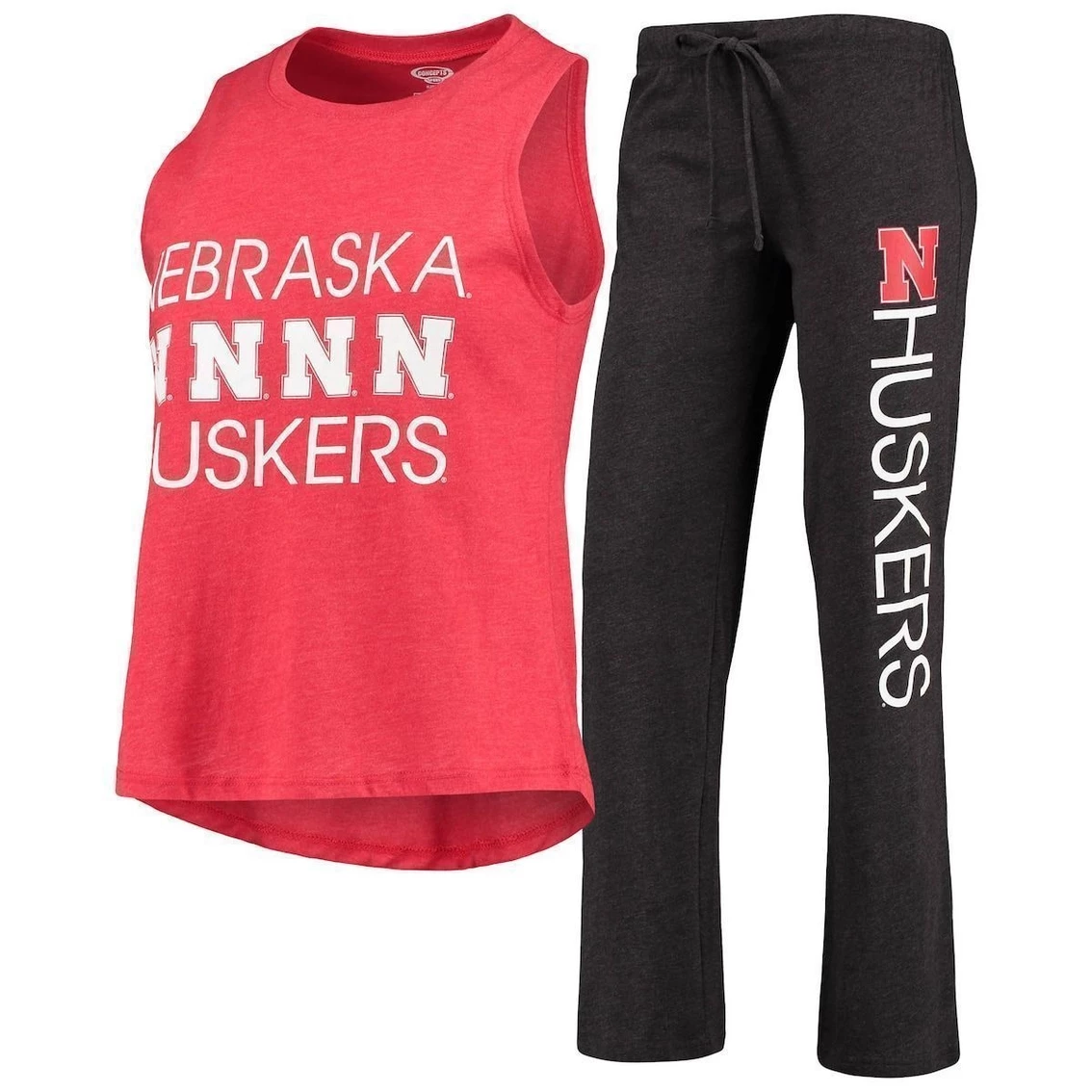 Cheap π Women's Concepts Sport Scarlet/Black Nebraska Huskers Team Tank Top & Pants Sleep Set π