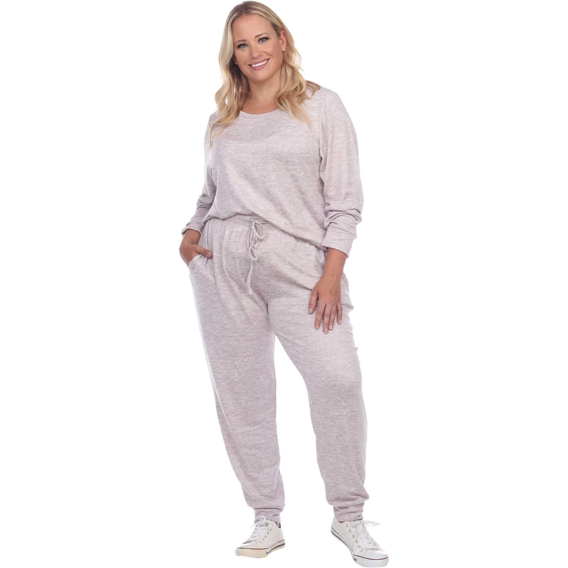 Best Sale 𧨠White Mark Plus Size 2 Pc. Lounge Set π - Image 3