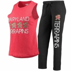 Deals β Women's Concepts Sport Black/Red Maryland Terrapins Tank Top & Pants Sleep Set π
