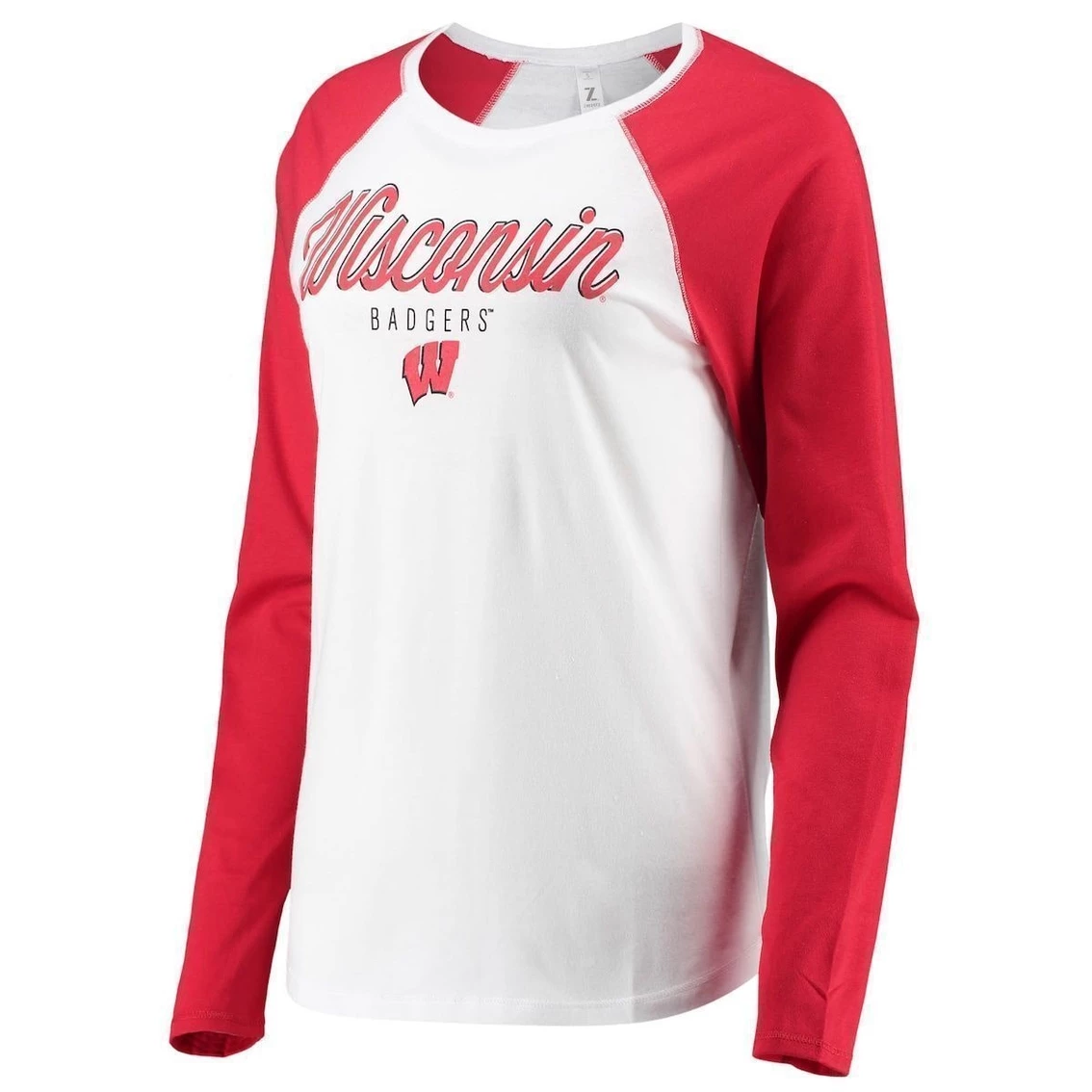 Discount β¨ Women's ZooZatz White/Black Wisconsin Badgers Raglan Long Sleeve T-Shirt & Leggings Sleep Set βοΈ - Image 3