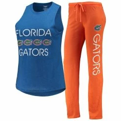 Wholesale 🧨 Women's Concepts Sport Orange/Royal Florida Gators Tank Top & Pants Sleep Set 😀