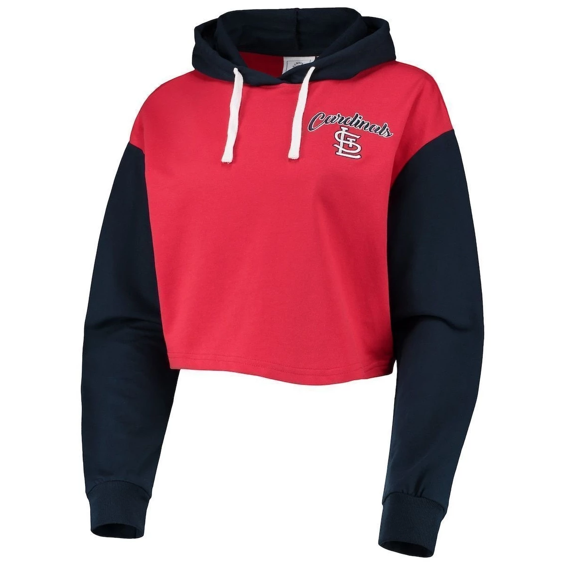 Outlet π Women's FOCO Red/Navy St. Louis Cardinals Color-Block Pullover Hoodie & Shorts Lounge Set π₯° - Image 3