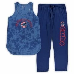 Cheap 𧨠Women's Concepts Sport Royal Chicago Cubs Plus Size Jersey Tank Top & Pants Sleep Set π§¨