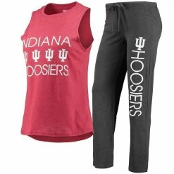 Best Sale ✔️ Women's Concepts Sport Charcoal/Crimson Indiana Hoosiers Tank Top & Pants Sleep Set ⌛