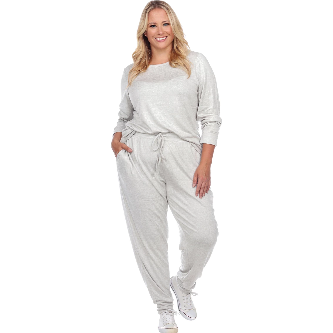 Best Sale 𧨠White Mark Plus Size 2 Pc. Lounge Set π - Image 5