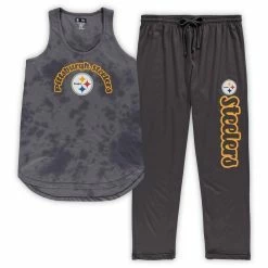 Coupon 🛒 Women's Concepts Sport Charcoal Pittsburgh Steelers Plus Size Billboard Tank Top & Pants Sleep Set 👍
