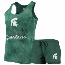 Best reviews of 😉 Women's Concepts Sport Green Michigan State Spartans Billboard Tie-Dye Tank Top & Shorts Set 🧨