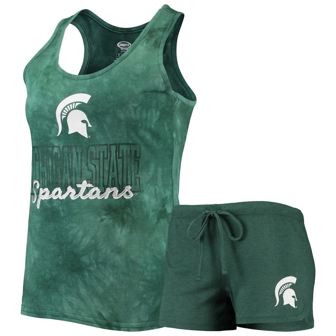 Best reviews of π Women's Concepts Sport Green Michigan State Spartans Billboard Tie-Dye Tank Top & Shorts Set π§¨