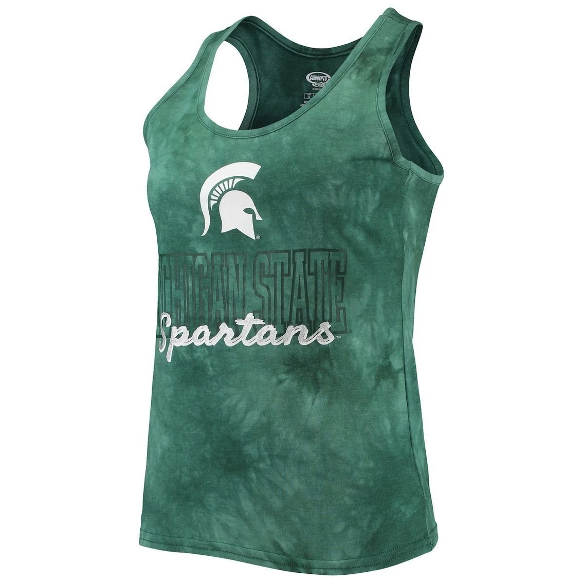Best reviews of π Women's Concepts Sport Green Michigan State Spartans Billboard Tie-Dye Tank Top & Shorts Set 𧨠- Image 3