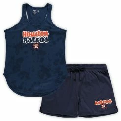 Promo π― Women's Concepts Sport Navy Houston Astros Plus Size Cloud Tank Top & Shorts Sleep Set π₯°