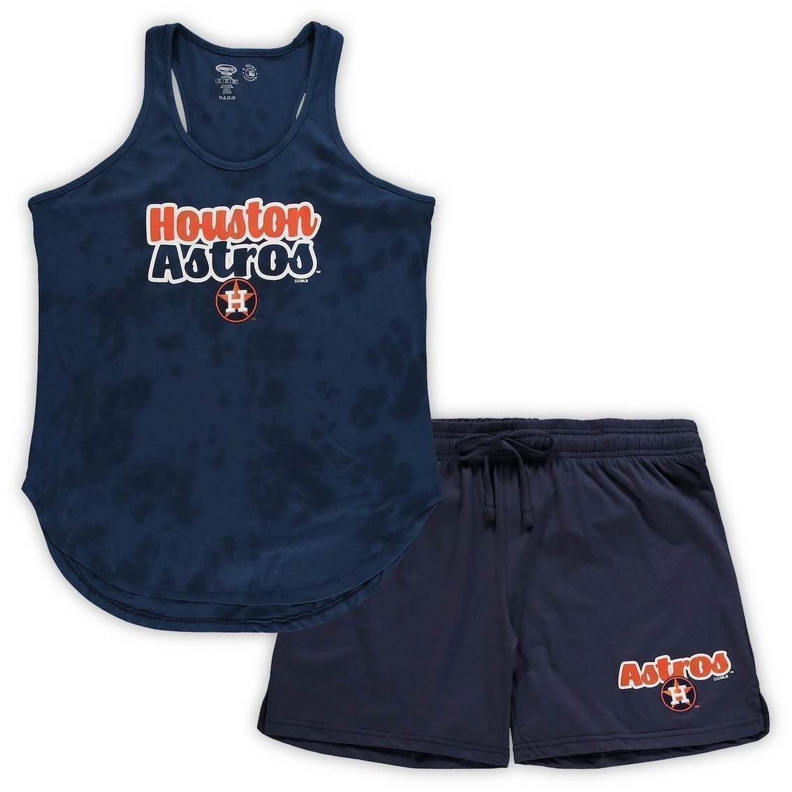 Promo π― Women's Concepts Sport Navy Houston Astros Plus Size Cloud Tank Top & Shorts Sleep Set π₯°