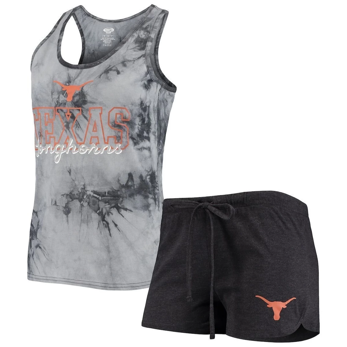 Coupon π Women's Concepts Sport Charcoal Texas Longhorns Billboard Tie-Dye Tank Top & Shorts Set π - Image 2