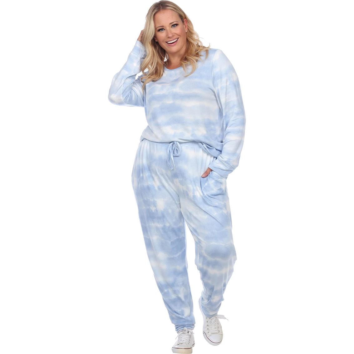 Best Sale 𧨠White Mark Plus Size 2 Pc. Lounge Set π - Image 6