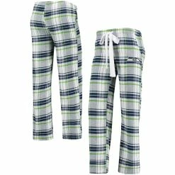 Deals π€© Women's Concepts Sport College Navy/Neon Green Seattle Seahawks Accolade Flannel Pants π§¨