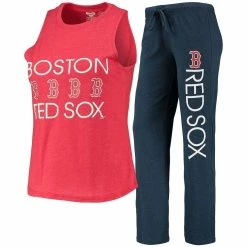 Budget 🧨 Women's Concepts Sport Navy/Red Boston Red Sox Meter Muscle Tank Top & Pants Sleep Set 👍