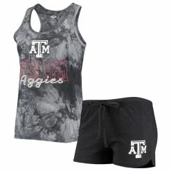 Best Sale 😉 Women's Concepts Sport Charcoal Texas A&M Aggies Billboard Tie-Dye Tank Top & Shorts Set 🔔