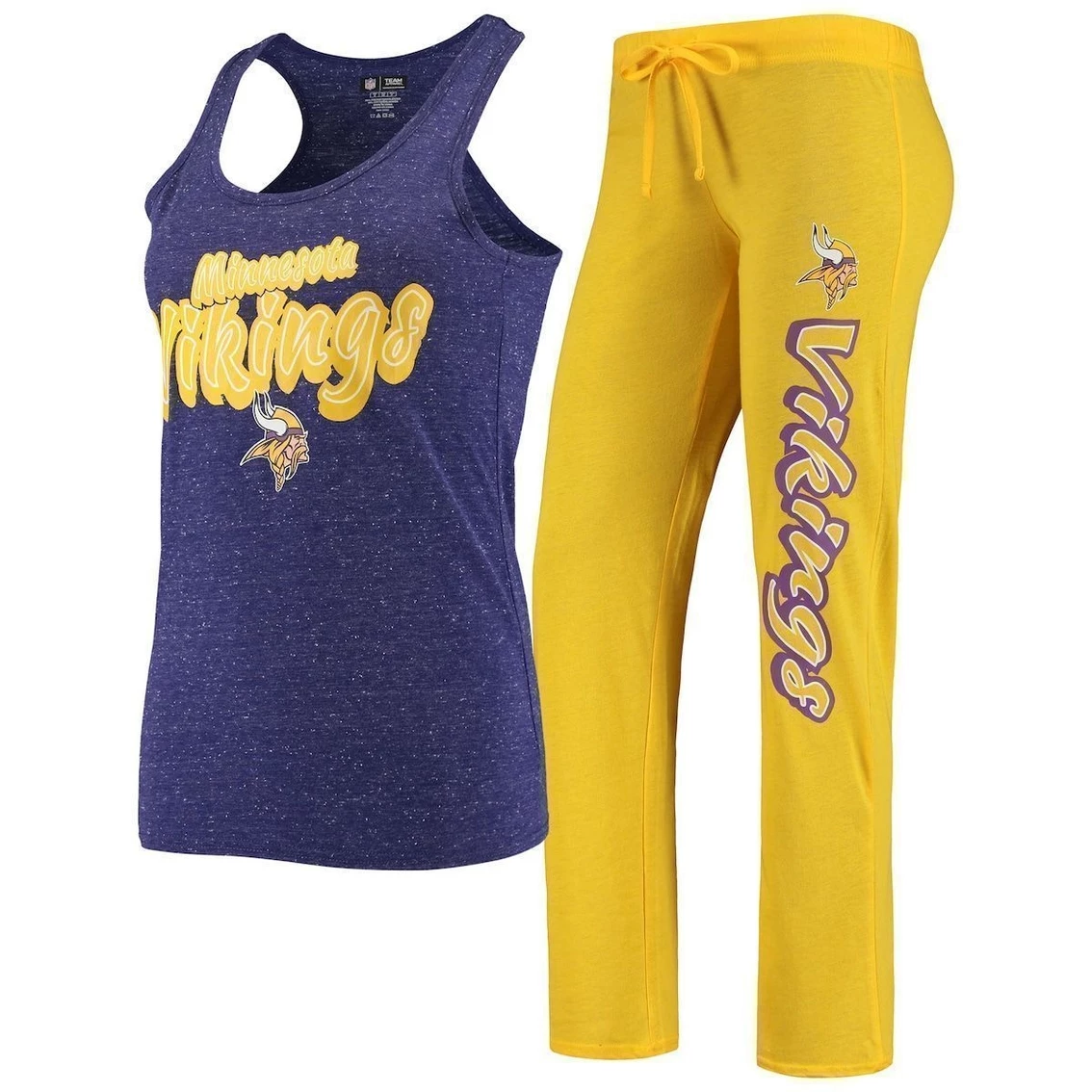 Deals β€οΈ Women's Concepts Sport Gold/Purple Minnesota Vikings Satellite Slub Pants And Tank Top Sleep Set π₯° - Image 2