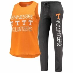 Deals β¨ Women's Concepts Sport Charcoal/Tennessee Orange Tennessee Volunteers Tank Top & Pants Sleep Set π€©