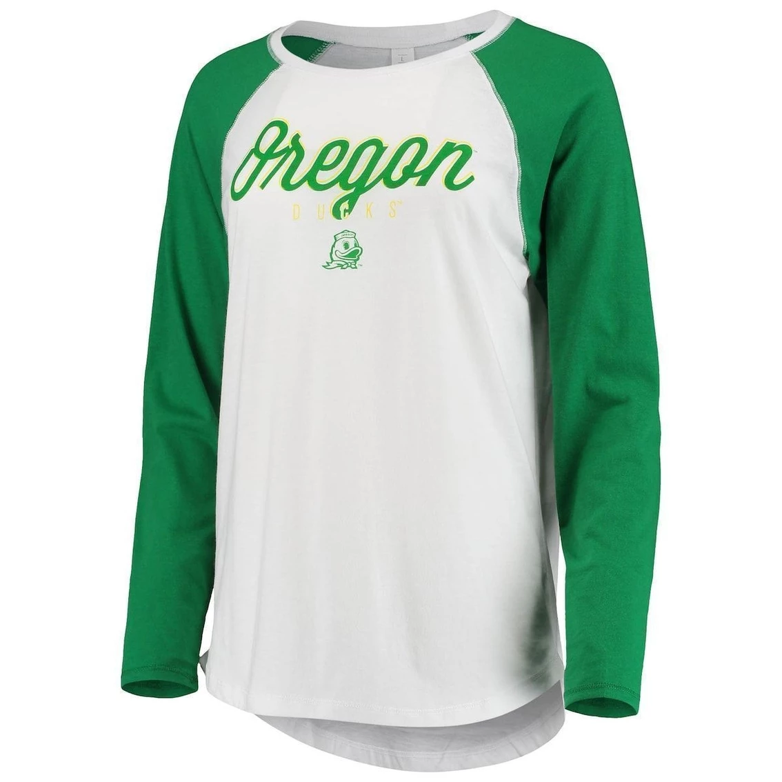 Hot Sale π Women's ZooZatz White/Black Oregon Ducks Raglan Long Sleeve T-Shirt & Leggings Sleep Set β¨ - Image 3
