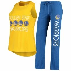 Wholesale ⭐ Women's Concepts Sport Royal/Gold Golden State Warriors Tank Top & Pants Sleep Set ✔️