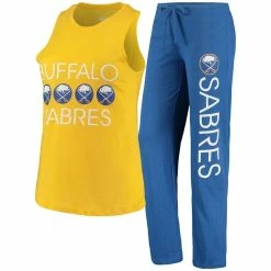 Hot Sale 😉 Women's Concepts Sport Gold/Royal Buffalo Sabres Meter Tank Top & Pants Sleep Set ✨