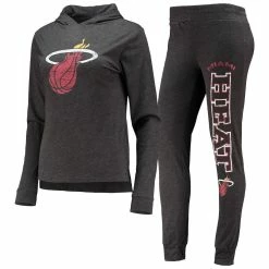 Deals β€οΈ Women's Concepts Sport Black Miami Heat Hoodie & Pants Sleep Set π€©