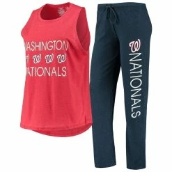 Brand new π Women's Concepts Sport Navy/Red Washington Nationals Meter Muscle Tank Top & Pants Sleep Set π