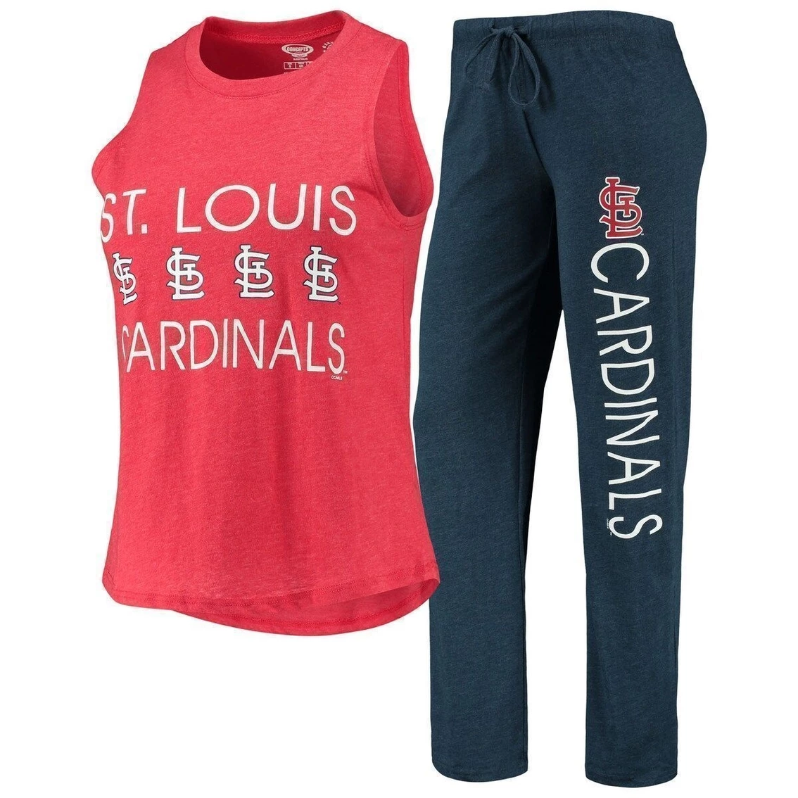 Buy π₯ Women's Concepts Sport Navy/Red St. Louis Cardinals Meter Muscle Tank Top & Pants Sleep Set π€©