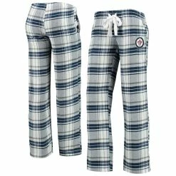 Wholesale π₯ Women's Concepts Sport Navy/Gray Winnipeg Jets Accolade Flannel Pants π